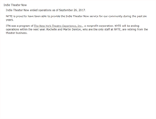 Tablet Screenshot of indietheaternow.com